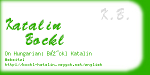 katalin bockl business card